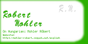 robert mohler business card