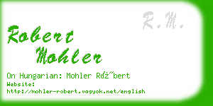 robert mohler business card